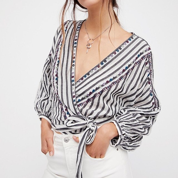Free People Tops - Free People Barcelona Nights Wrap Top